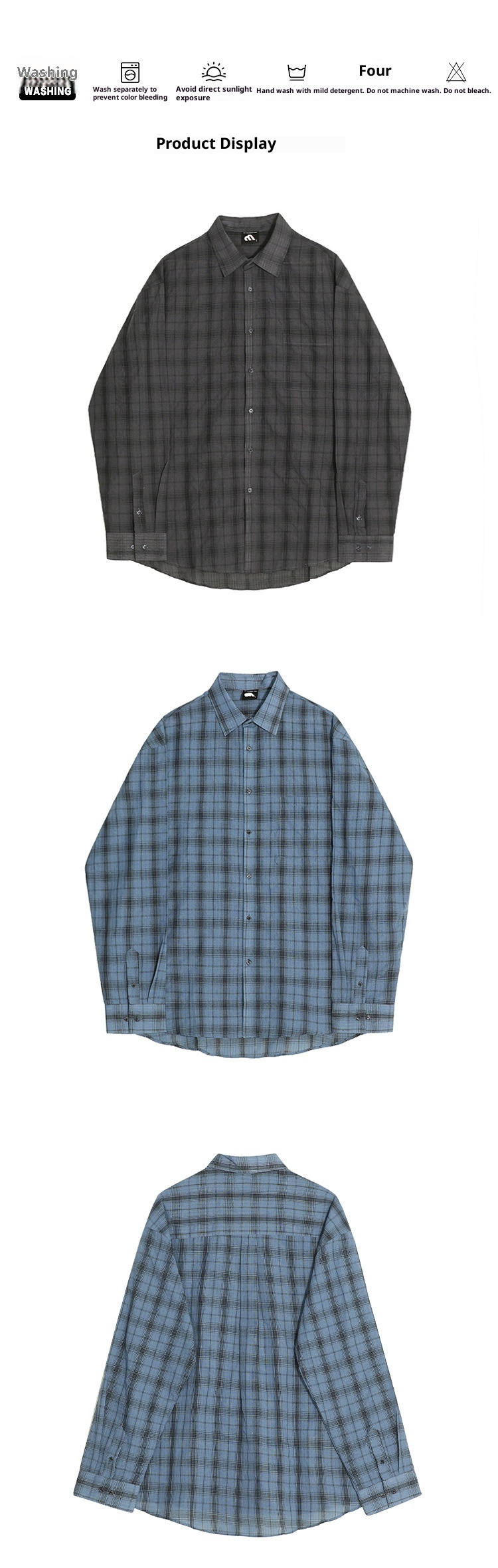 ForMen MYQ Lazy Style Casual For Men Autumn Loose Turn-Down Collar Top Korean Trend Long Sleeve Shirt_voghion.com