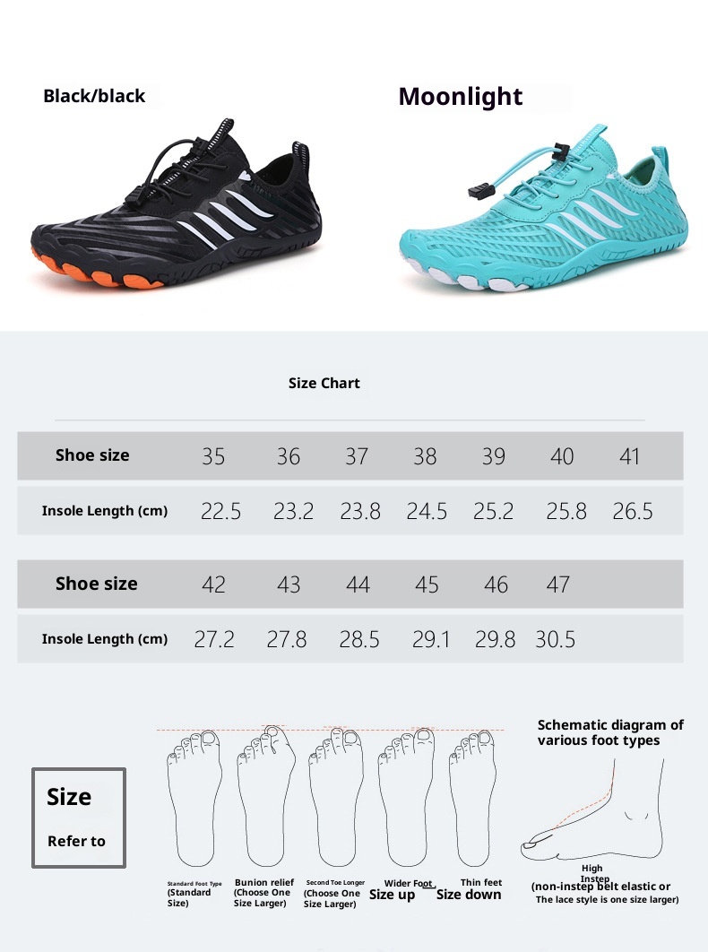 ShoeGlobe ShoeGlobe Scarpe da trekking a cinque dita per uomo e donna, per guado, spiaggia, outdoor, anfibio, nuoto, asciugatura rapida_voghion.com