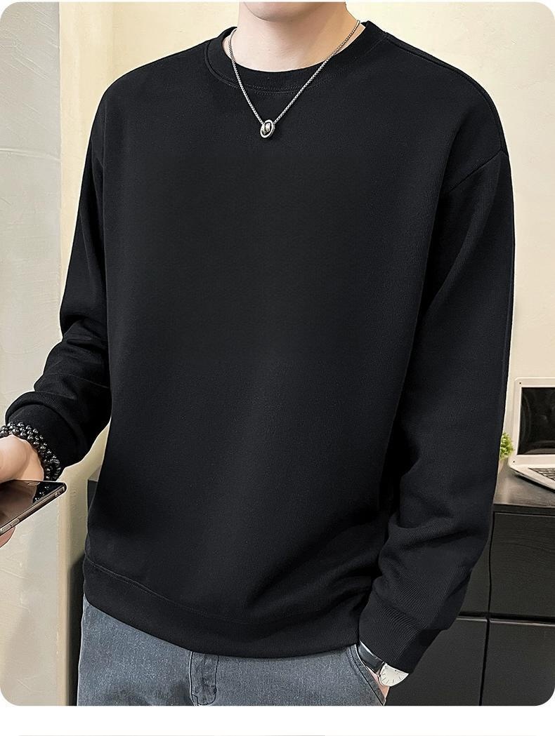 Erkek Çocuk Sweatshirt Yuvarlak Yaka Sonbahar Kış Yeni Bol Kalın Polar Uzun Kollu Kazak Moda Günlük Çok Yönlü Taban_voghion.com