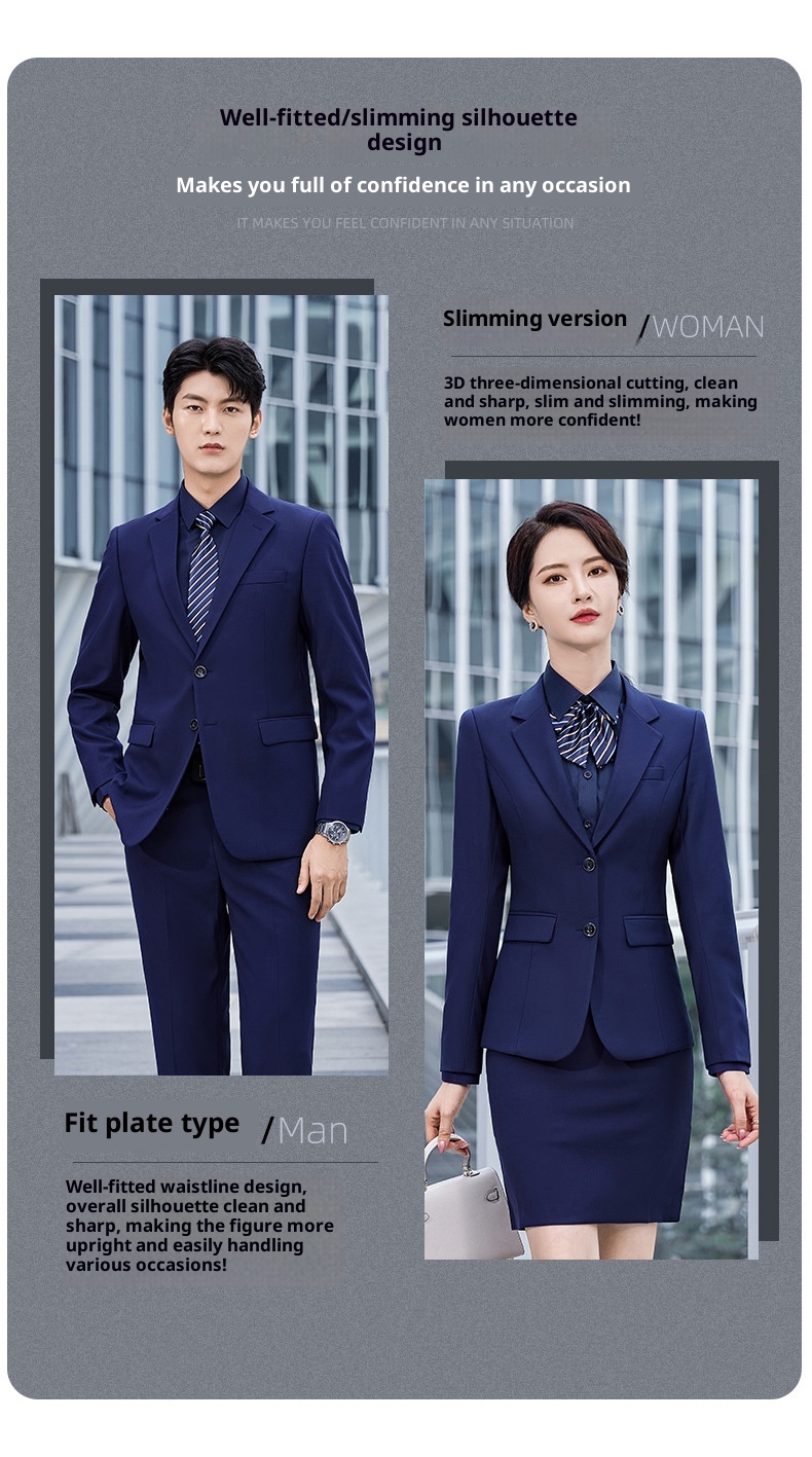 Completo da uomo unisex professionale per affari, vendite immobiliari, banche, lavoro, colloqui formali, set da tre pezzi_voghion.com