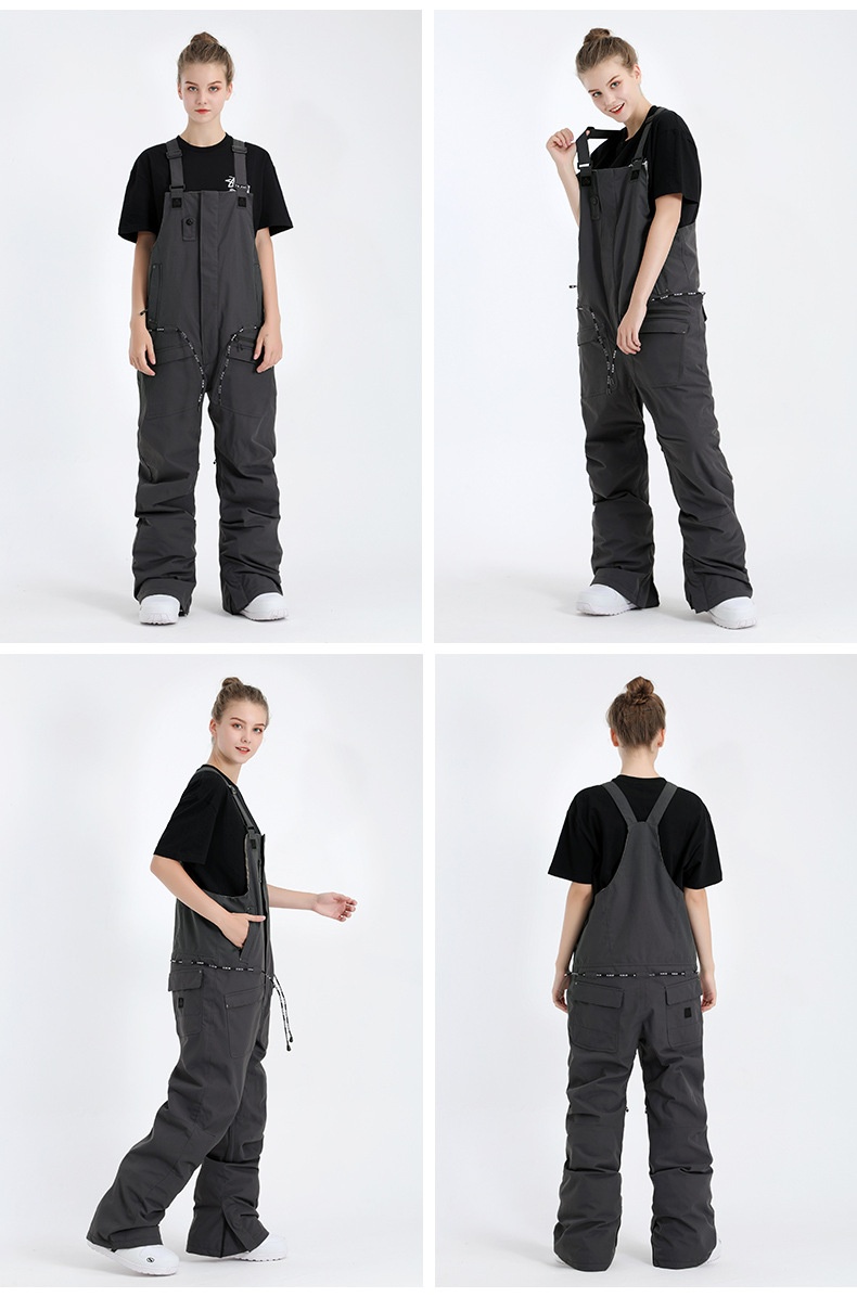 001 Erkek ve Kadın Tek Parça Sıcak Rüzgar Geçirmez Su Geçirmez Dış Mekan Ekipmanları Snowboard Kayak Takımı Kar Pantolonu_voghion.com