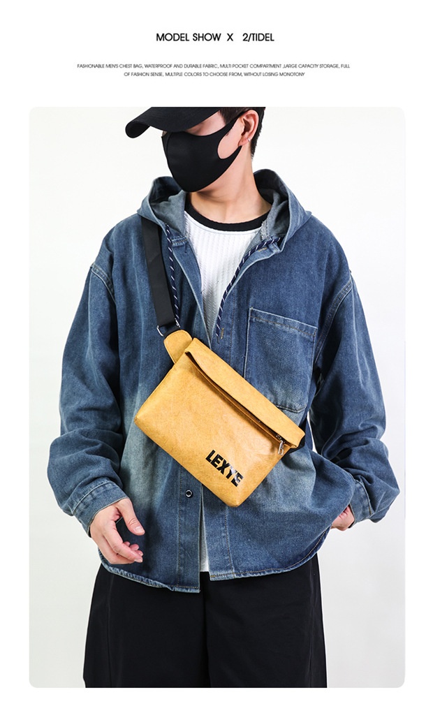 001 2025 Men's Simple Fashion Chest Trendy Brand Large Capacity Outdoor Sports Unisex Crossbody Single Shoulder Bag Niche_voghion.com