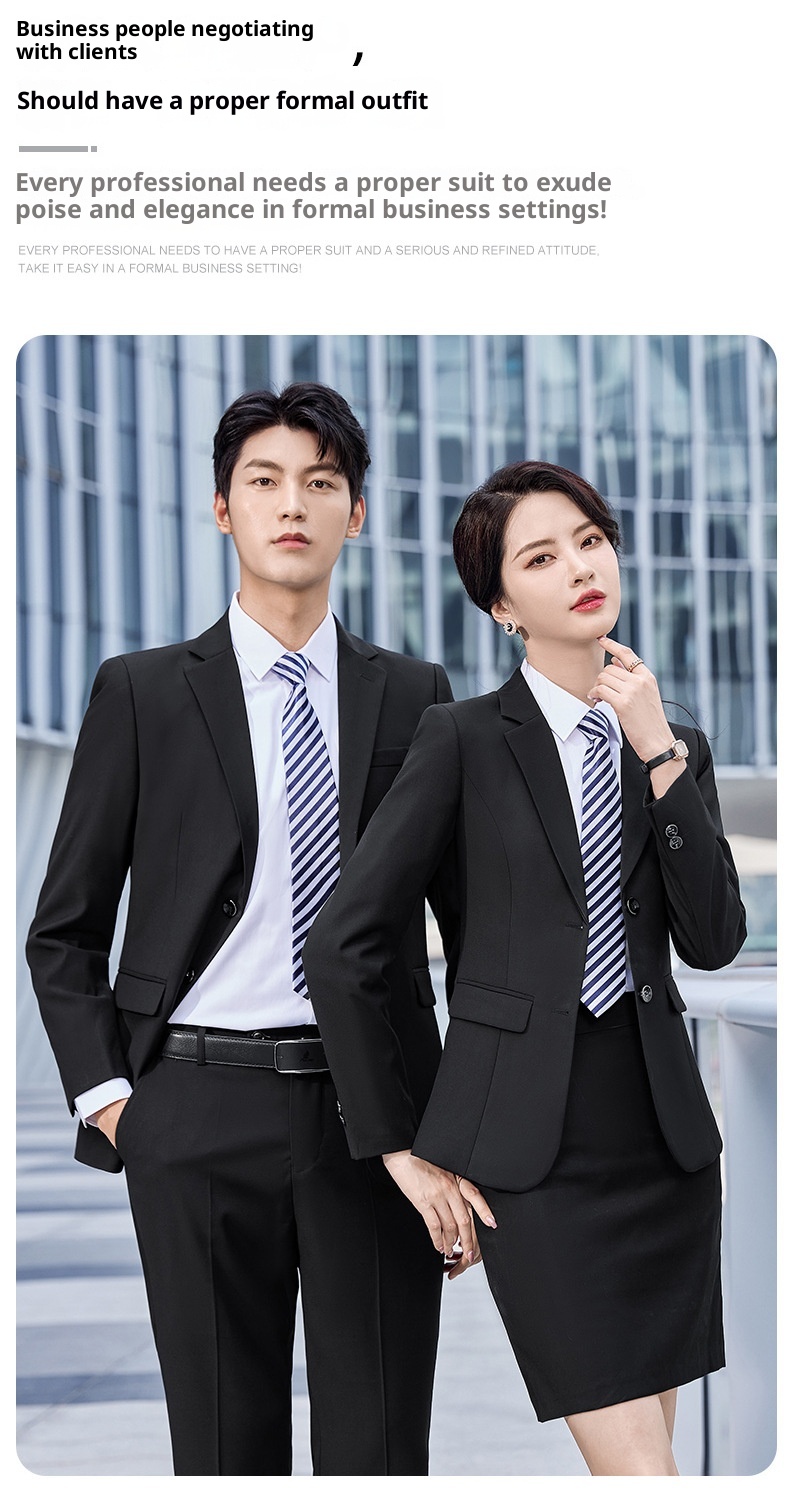 Completo da uomo unisex professionale per affari, vendite immobiliari, banche, lavoro, colloqui formali, set da tre pezzi_voghion.com