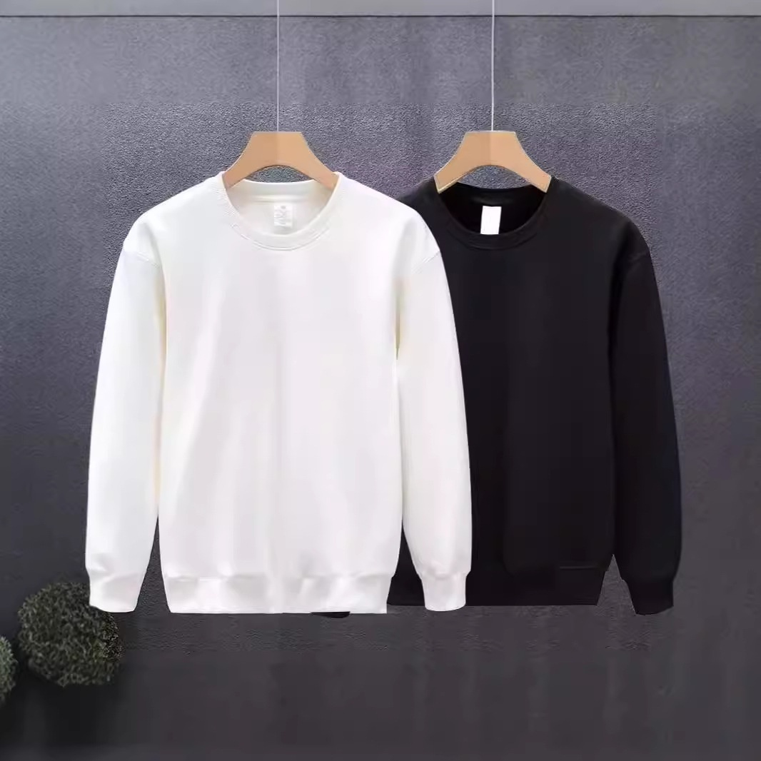 Erkek Çocuk Sweatshirt İlkbahar Sonbahar Yeni Kore Stili Trend Bol Yuvarlak Yaka Düz Renk Uzun Kollu Tişört Çok Yönlü Günlük_voghion.com