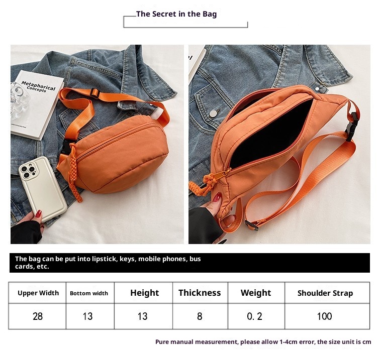 001 Phone Waist Simple Trendy Brand Men's Chest Japanese Style Lightweight Single Shoulder Small Backpack Women's Casual_voghion.com