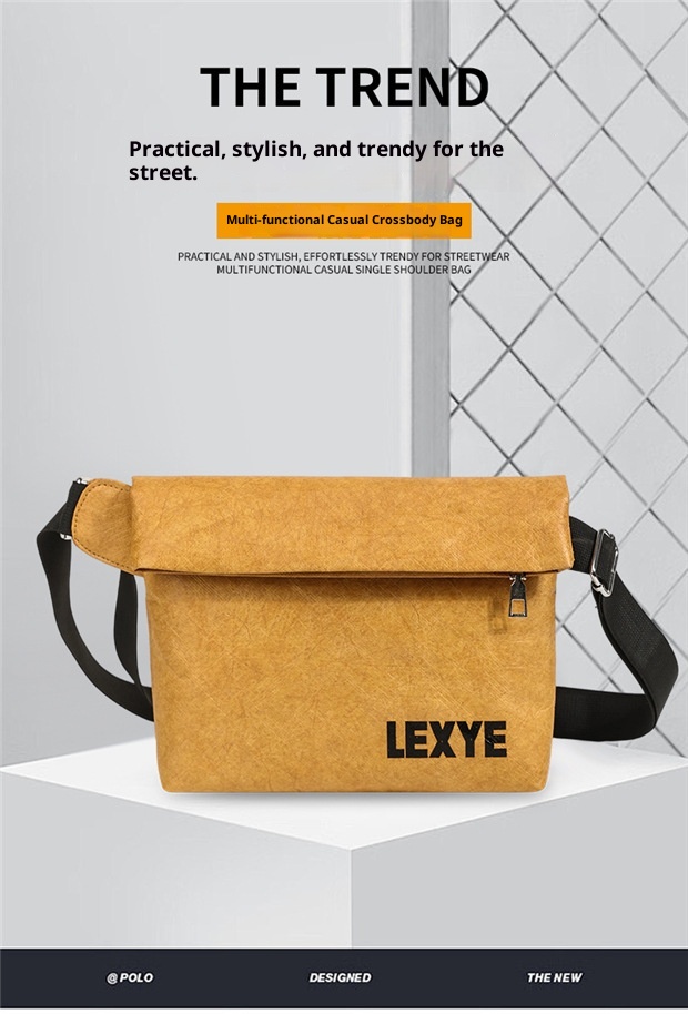 001 2025 Men's Simple Fashion Chest Trendy Brand Large Capacity Outdoor Sports Unisex Crossbody Single Shoulder Bag Niche_voghion.com