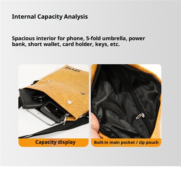 001 2025 Men's Simple Fashion Chest Trendy Brand Large Capacity Outdoor Sports Unisex Crossbody Single Shoulder Bag Niche_voghion.com