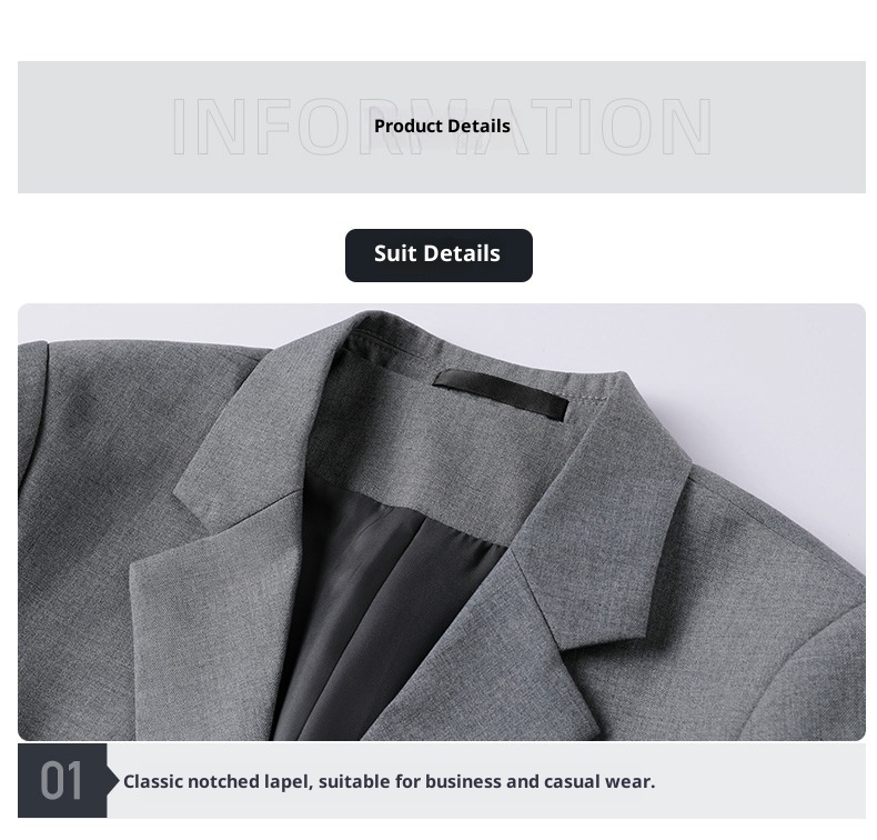 Completo da uomo unisex professionale per affari, vendite immobiliari, banche, lavoro, colloqui formali, set da tre pezzi_voghion.com