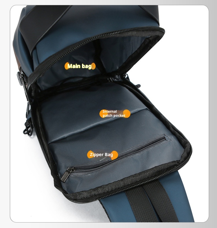 001 New Cross-Border Sports Leisure Anti-Theft Functional Chest Commuting Large Capacity Single Shoulder Crossbody Bag Men's_voghion.com