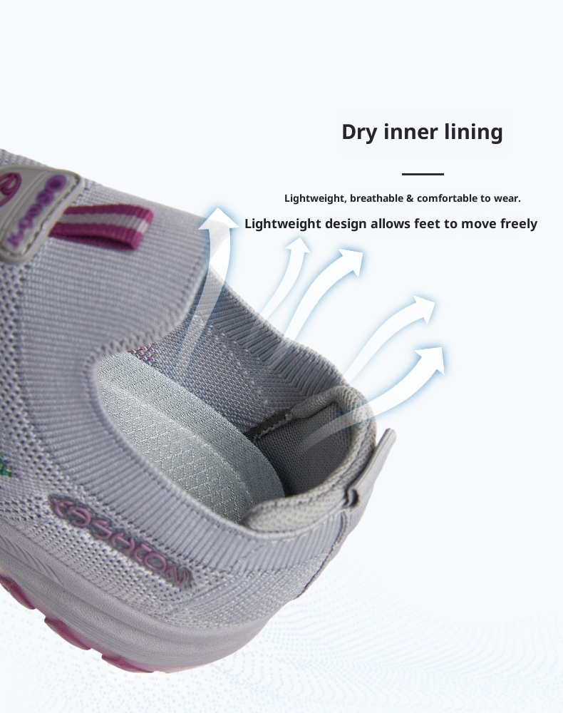 ShoeGlobe 2025 Autumn New Women's Walking, Breathable Slip-On Soft Sole Shoes For Middle-Aged And Elderly Mothers, Wholesale_voghion.com