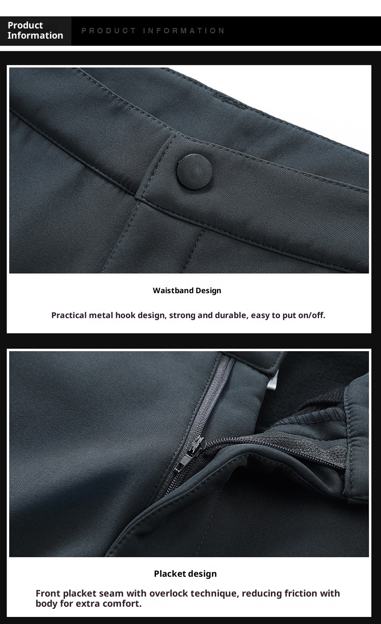 001 Cross-Border Outdoor Soft Shell Fleece-Lined Thickened Winter Warm Skiing Hiking Loose Windproof Waterproof Softshell_voghion.com