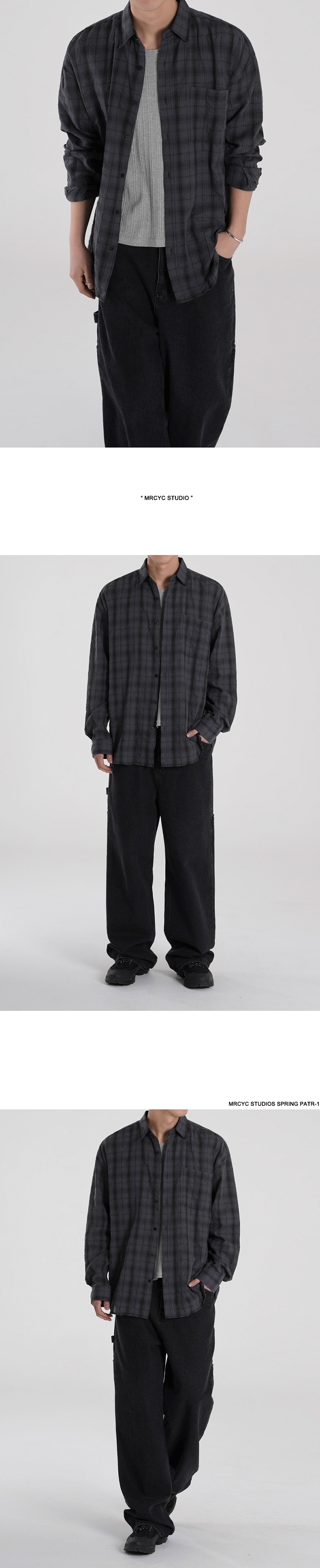 ForMen MYQ Lazy Style Casual For Men Autumn Loose Turn-Down Collar Top Korean Trend Long Sleeve Shirt_voghion.com