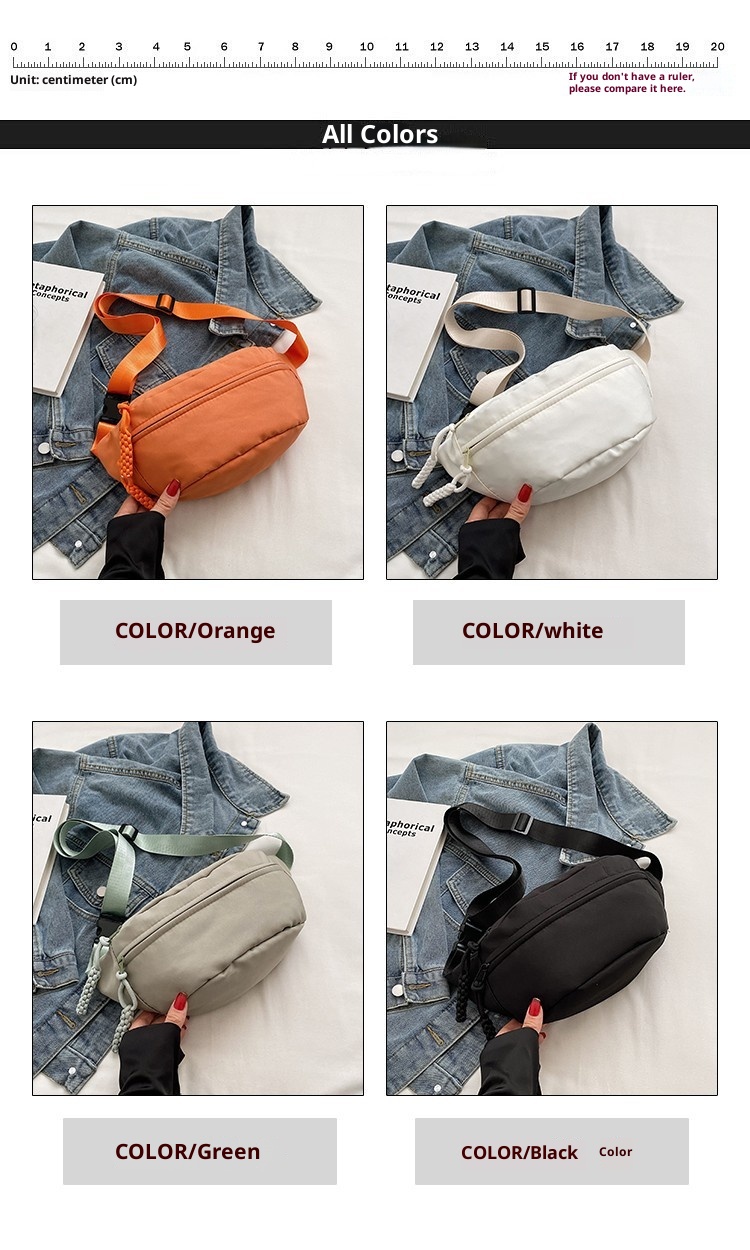 001 Phone Waist Simple Trendy Brand Men's Chest Japanese Style Lightweight Single Shoulder Small Backpack Women's Casual_voghion.com
