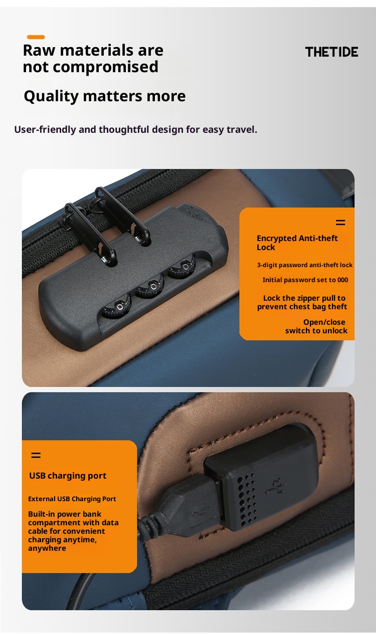 001 New Cross-Border Sports Leisure Anti-Theft Functional Chest Commuting Large Capacity Single Shoulder Crossbody Bag Men's_voghion.com