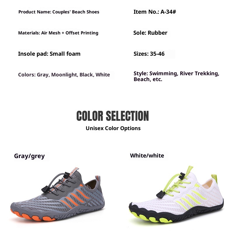 ShoeGlobe ShoeGlobe Scarpe da trekking a cinque dita per uomo e donna, per guado, spiaggia, outdoor, anfibio, nuoto, asciugatura rapida_voghion.com