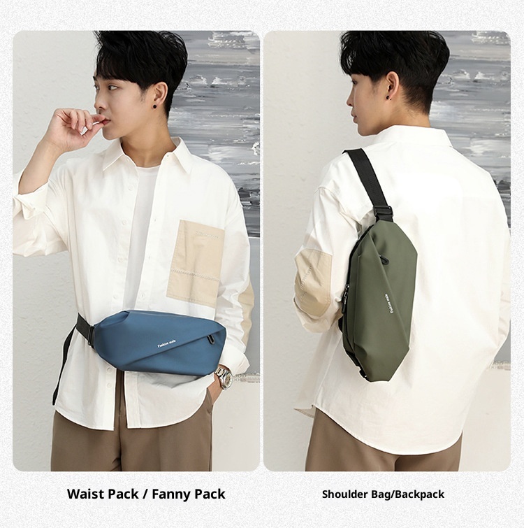 001 Cross-Border Foreign Trade Chest Ins Sports Men's Shoulder Casual Outdoor Waist Fashion Small Crossbody Bag_voghion.com