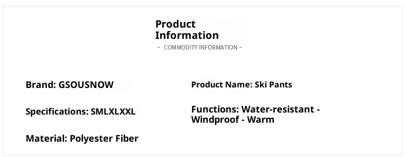 001 Gsousnow Luminous Color Block Snow Unisex 2021 Waterproof Warm Snowboard Pants_voghion.com