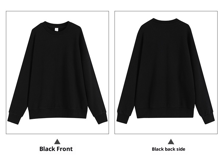 Boy Herren-Sweatshirt in Übergröße, lockere Passform, überschnittene Schultern, lange Ärmel, Rundhalsausschnitt, einfarbig, aus reiner Baumwolle, lockere Passform, Oversize-Schnitt, Rundhalsausschnitt, einfarbig._voghion.com