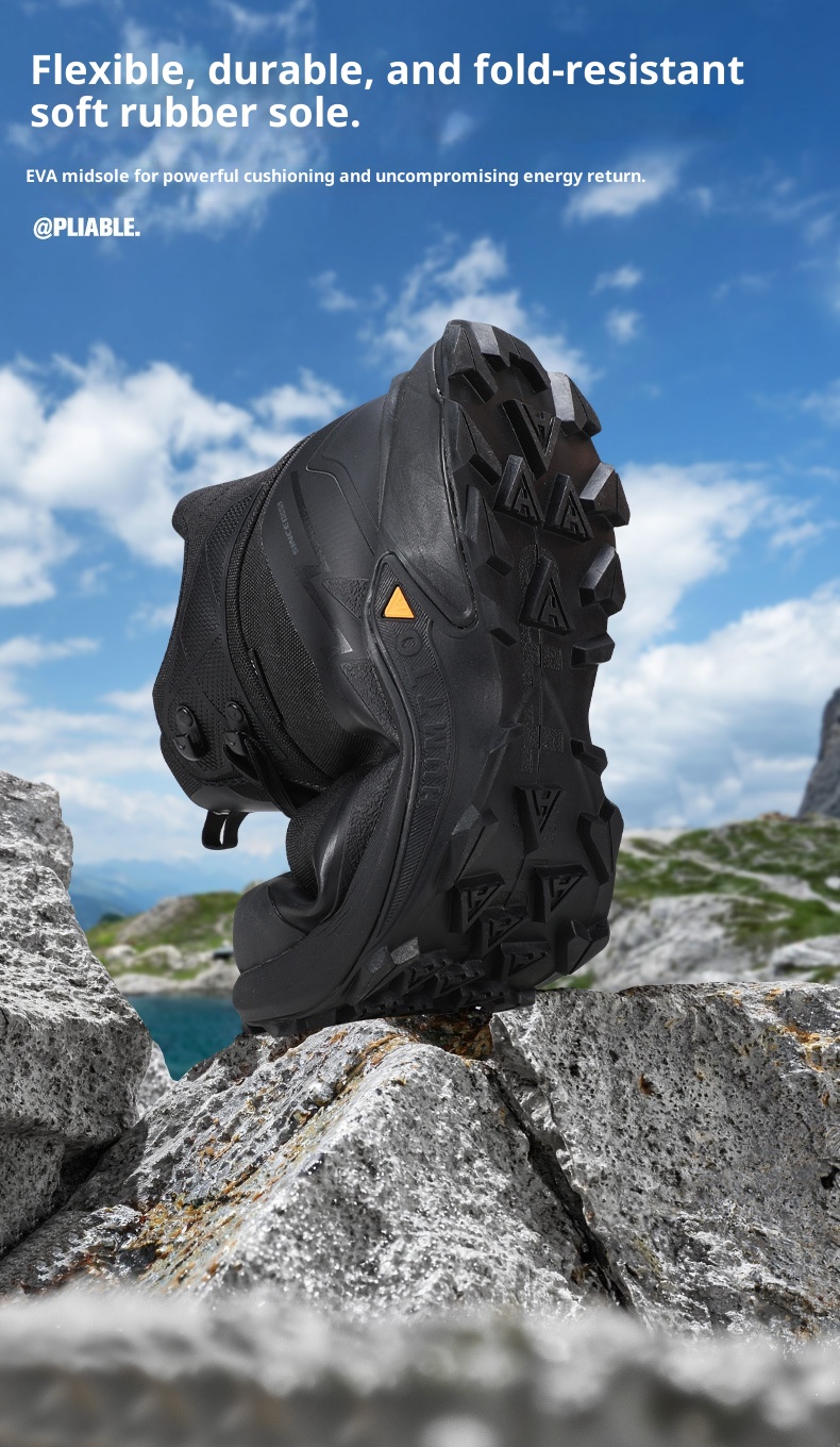 ShoeGlobe Hantu Waterproof For Men, Autumn Winter High-Top Breathable Shock-Absorbing Rain Boots, Outdoor Non-Slip Wear-Resistant_voghion.com