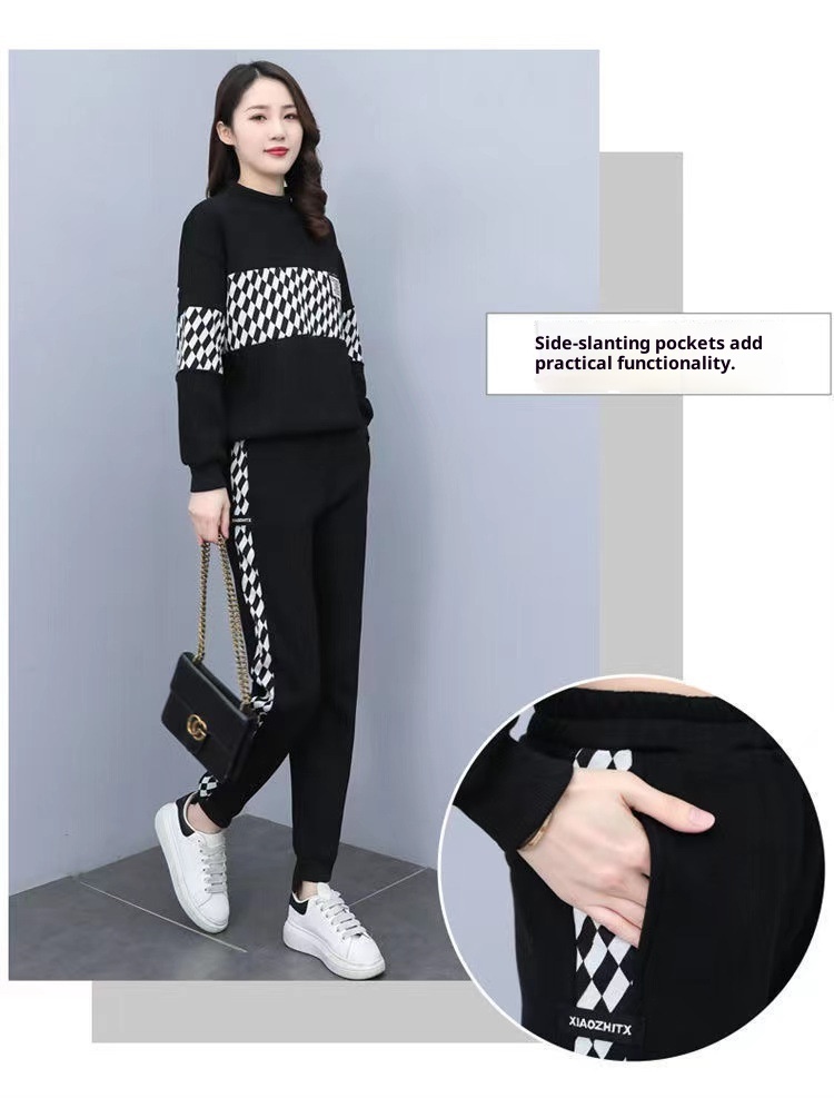 001 2023 Autumn Winter New Fashionable Two-Piece Set For Plus Size Women, Casual Sports Suit Trendy_voghion.com