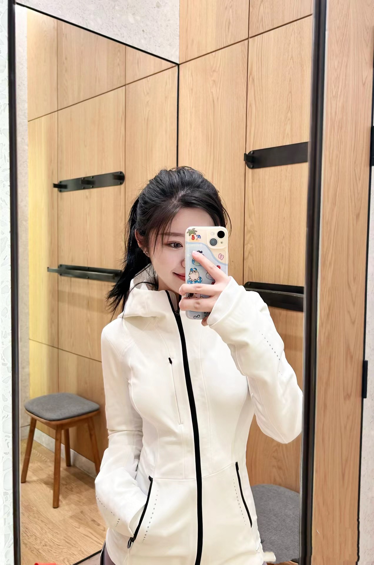 ActiveGo ActiveGo Winter LU Waterproof CrossChil Hooded Soft Shell Sports Jacket Fleece Lined Windbreaker With Reflective Night Vision_voghion.com