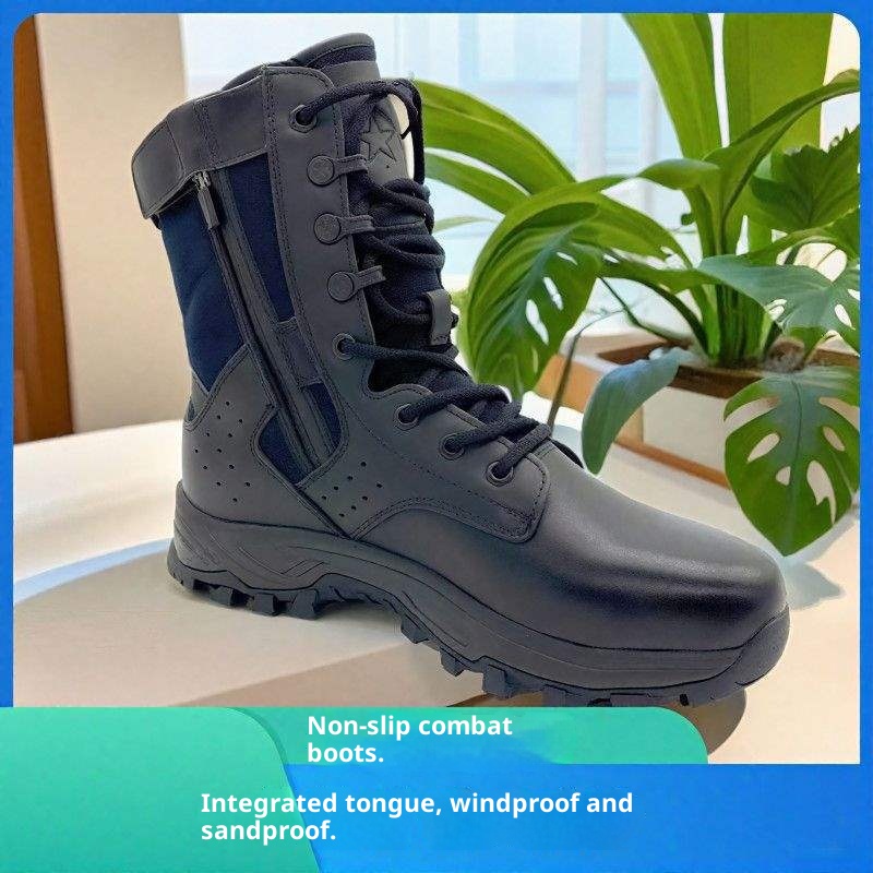 ShoeGlobe Scarpe da trekking da esterno, nere, resistenti all'usura, traspiranti, antiurto, impermeabili, per allenamento e equitazione_voghion.com