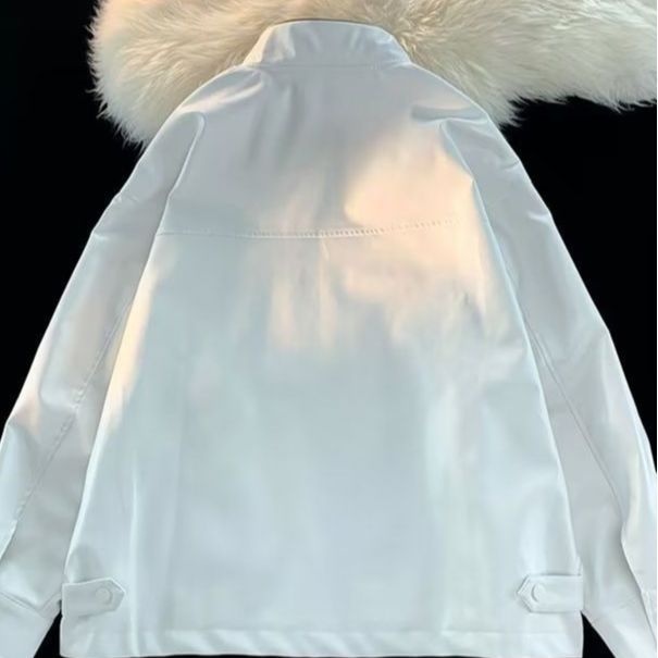 QFV507045555501<2 Veste bomber rétro américaine tendance en cuir PU pour homme, style baseball, printemps-automne._voghion.com