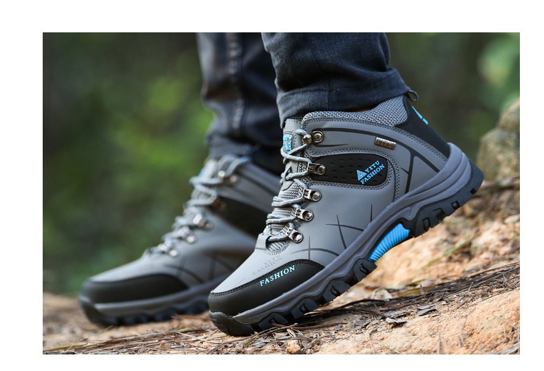 ShoeGlobe 2024 New Hiking For Men, Autumn Outdoor Shoes, Non-Slip, Wear-Resistant, Thick-Soled, Waterproof Travel Shoes_voghion.com