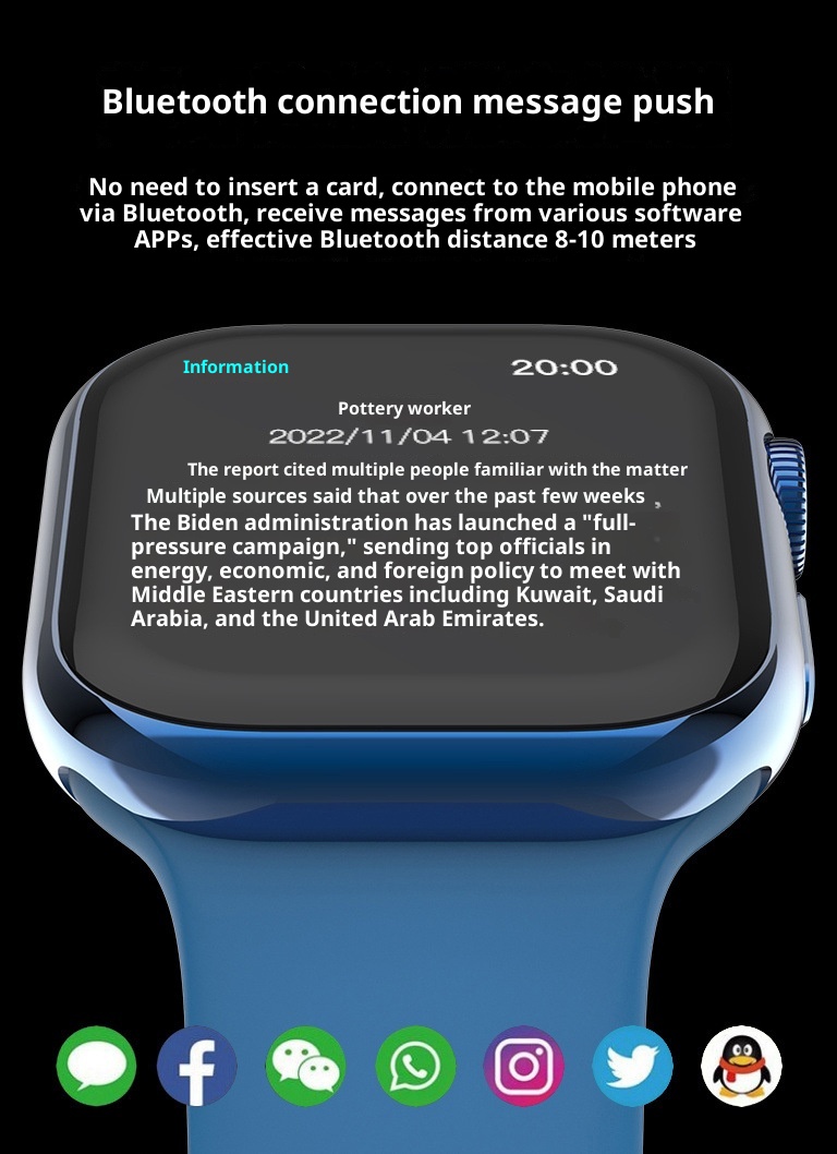 New Smart Watch Sports Bluetooth Huaqiangbei S10 PROMAX Bracelet Heart Rate Payment Blood Sugar 2025_voghion.com