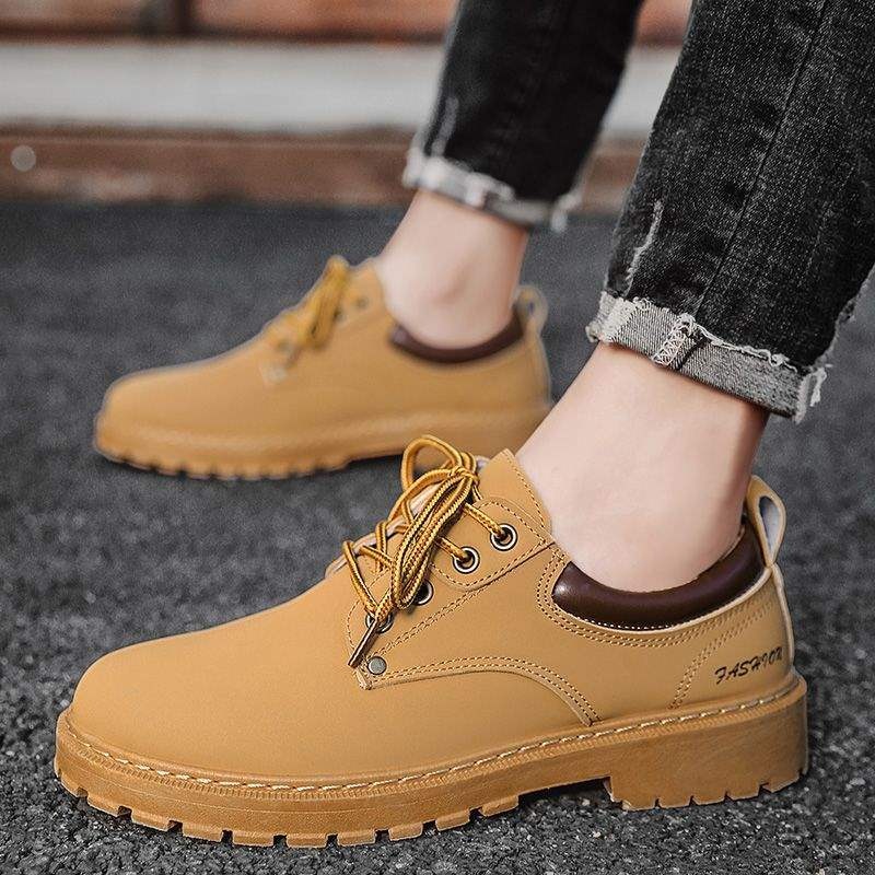 ShoeGlobe Men's 2025 New Spring And Autumn Sports Hiking Non-Slip Wear-Resistant Work Safety Waterproof Versatile Casual Shoes For_voghion.com