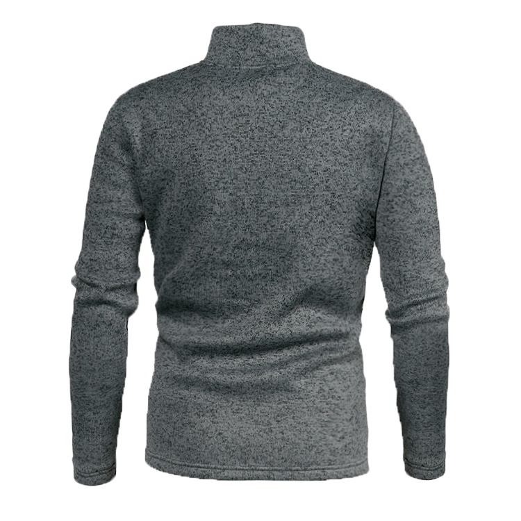 Winter-Sweatshirt für Jungen mit Reißverschluss, einfarbiges Hemd mit hohem Kragen, Herrenjacke_voghion.com