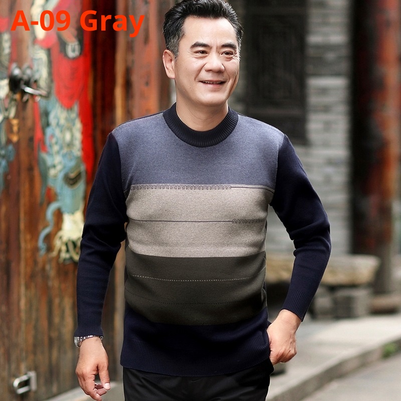 1 Free Shipping Insurance, Thickened Wool Men's Base Layer Sweater Middle-aged Dad's Casual Versatile Wear_voghion.com