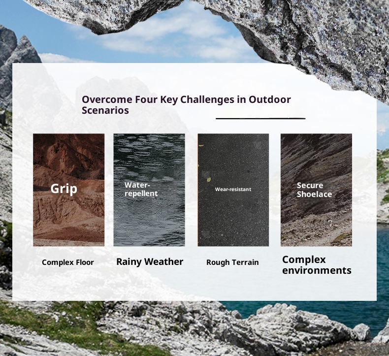 ShoeGlobe Hantu Waterproof For Men, Autumn Winter High-Top Breathable Shock-Absorbing Rain Boots, Outdoor Non-Slip Wear-Resistant_voghion.com