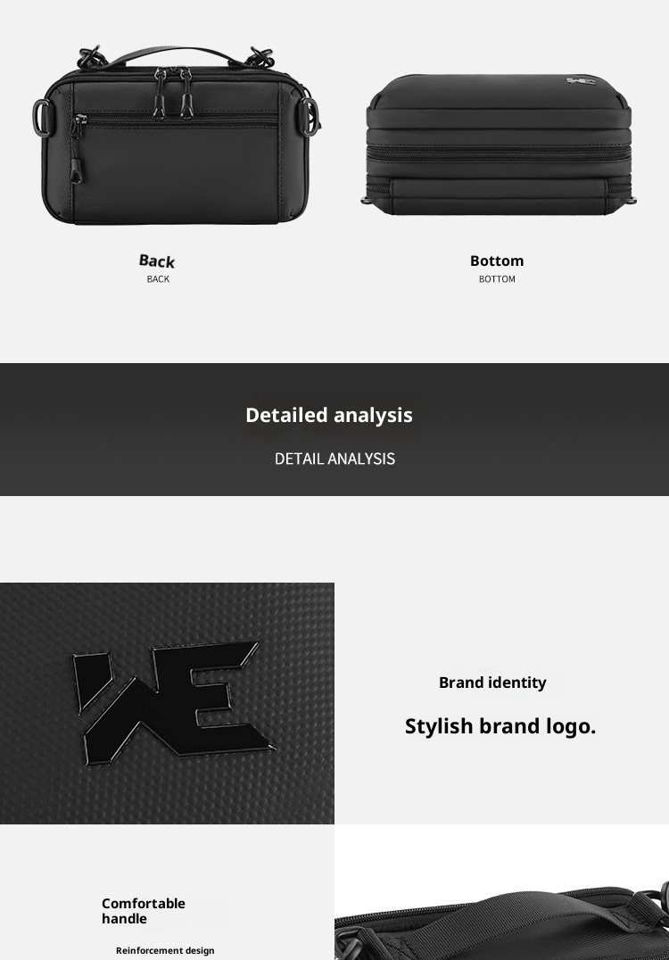 001 Nuevo bolso bandolera pequeño para hombre, elegante y moderno, ideal para viajes de negocios. Gran capacidad._voghion.com