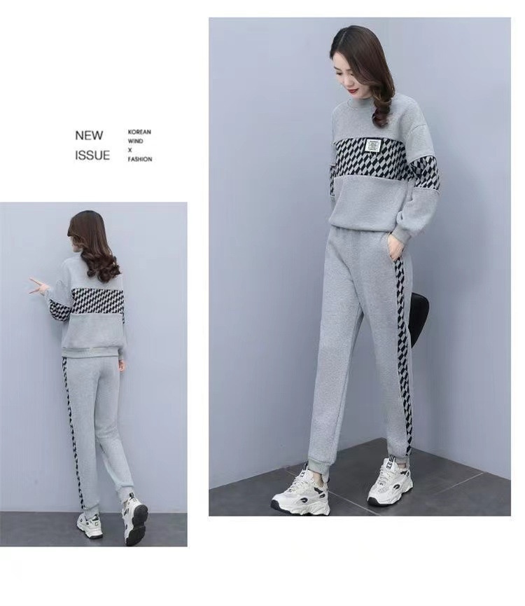 001 2023 Autumn Winter New Fashionable Two-Piece Set For Plus Size Women, Casual Sports Suit Trendy_voghion.com