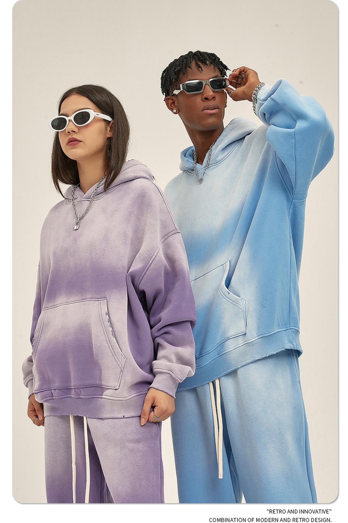 Abbigliamento da uomo ARTIE | Autunno Inverno 2025 Nuovo Colore Solido Foderato in Pile Ispessito 360g Tinto a Spruzzo Vintage Con Cappuccio_voghion.com