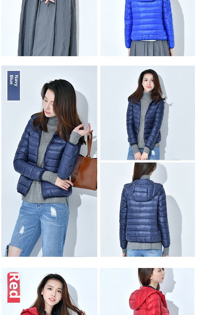 ChicShe Cross-Border Autumn Winter New Ultra-Light Women Hooded Down Jacket Women's Slim Plus Size Lightweight Coat Trendy_voghion.com
