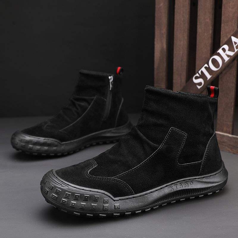 ShoeGlobe ShoeGlobe Automne 2025 Nouveauté Chaussures de travail pour hommes, résistantes à l'usure, antidérapantes, montantes, imperméables, idéales pour le sport et la randonnée_voghion.com