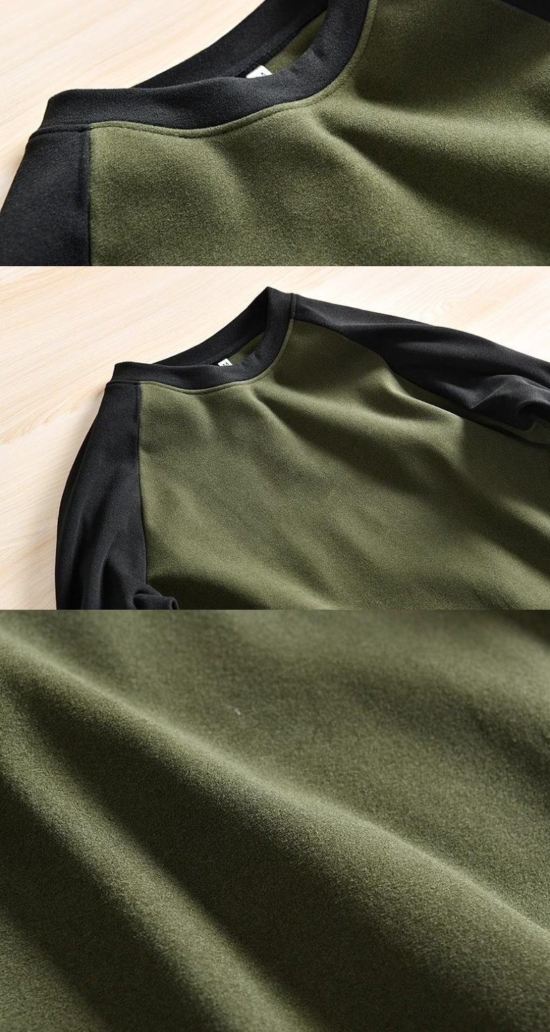 Jungen-Doppelseitiges Thermofleece-Raglan-Langarmshirt für Herren, warmes Patchwork-Farbblock-Shirt für Herbst und Winter_voghion.com