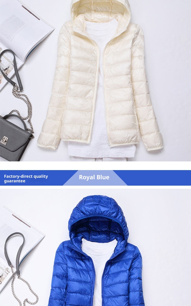 ChicShe Cross-Border Autumn Winter New Ultra-Light Women Hooded Down Jacket Women's Slim Plus Size Lightweight Coat Trendy_voghion.com