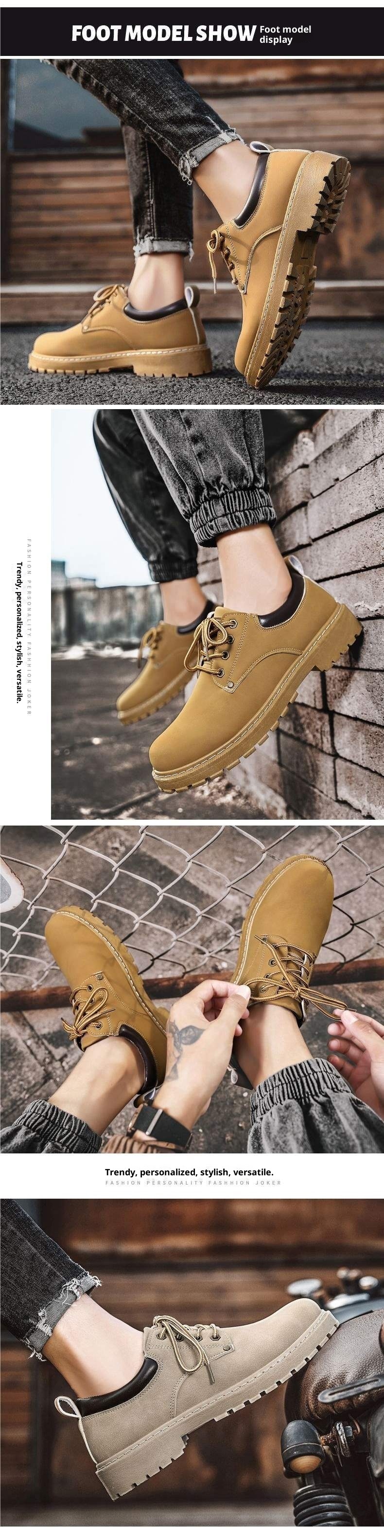 ShoeGlobe Autumn Breathable Site Sports Work Safety Men's Non-Slip Casual Neat Hiking Trendy Shoes_voghion.com