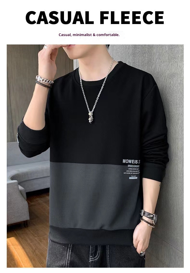 Ragazzo Abbigliamento primaverile e felpa transfrontaliero alla moda Camicia a maniche lunghe ampia Strato di base versatile Stile coreano Autunno_voghion.com