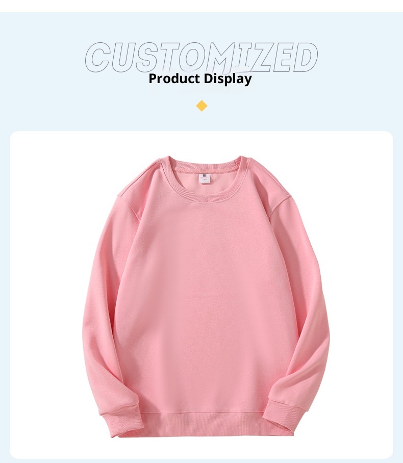 ragazzo 2025 autunno inverno nuovo tinta unita manica lunga in pile spesso girocollo pullover unisex felpa personalizzata_voghion.com