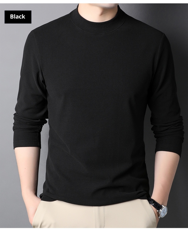 boy Boy Double-Sided Integrated Thermal Half-Turtleneck Sweatshirt For Men 2025 Autumn Winter New Self-Heating Warm Inner Layer_voghion.com