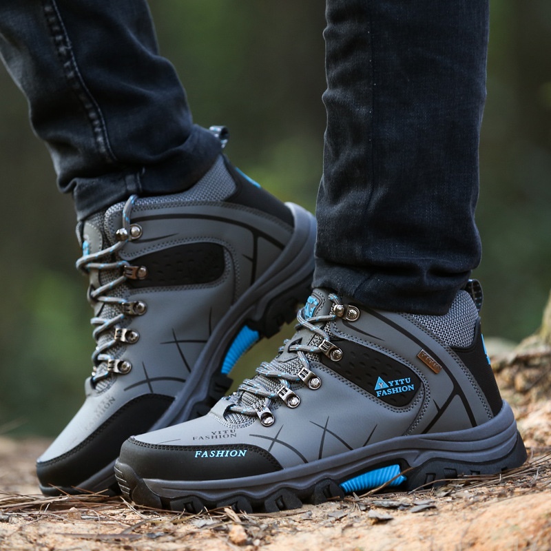 ShoeGlobe 2024 New Hiking For Men, Autumn Outdoor Shoes, Non-Slip, Wear-Resistant, Thick-Soled, Waterproof Travel Shoes_voghion.com