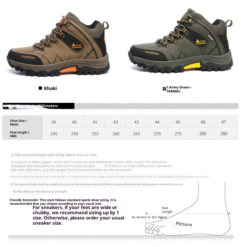 ShoeGlobe 2024 New Hiking For Men, Autumn Outdoor Shoes, Non-Slip, Wear-Resistant, Thick-Soled, Waterproof Travel Shoes_voghion.com