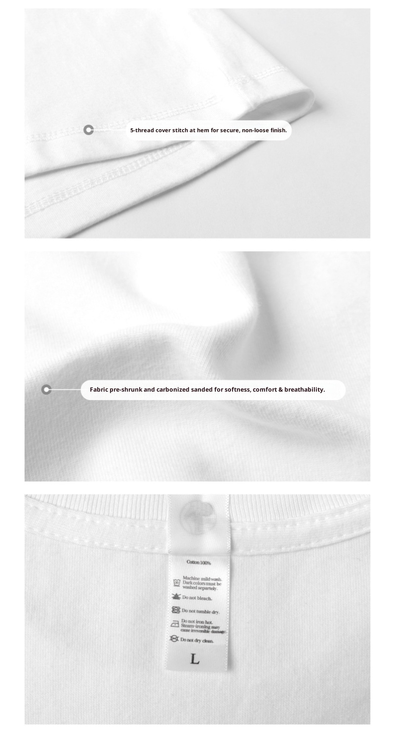 Maglietta a maniche lunghe bianca da uomo, 300 g, in puro cotone, semplice, spessa, non trasparente, strato di base, traspirante per la primavera e_voghion.com