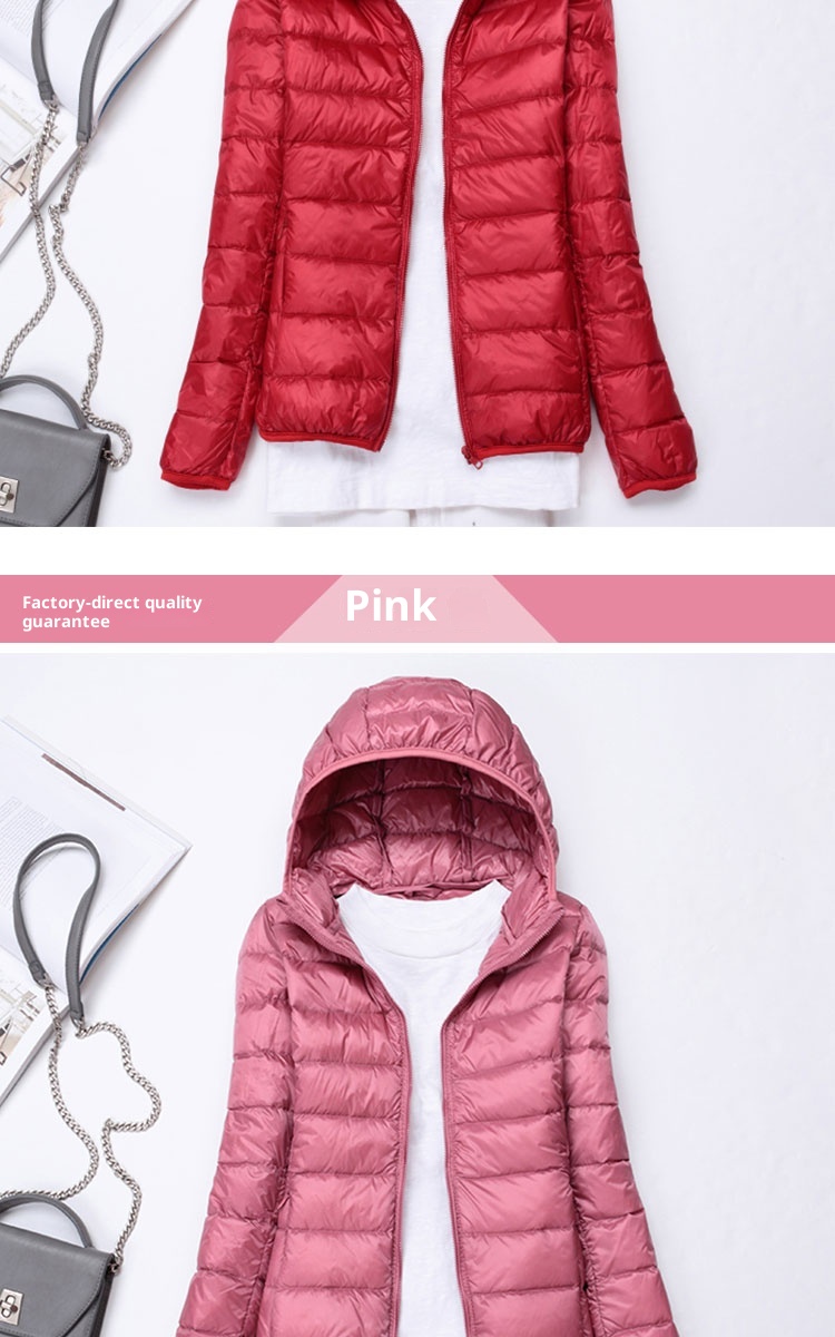 ChicShe Cross-Border Autumn Winter New Ultra-Light Women Hooded Down Jacket Women's Slim Plus Size Lightweight Coat Trendy_voghion.com