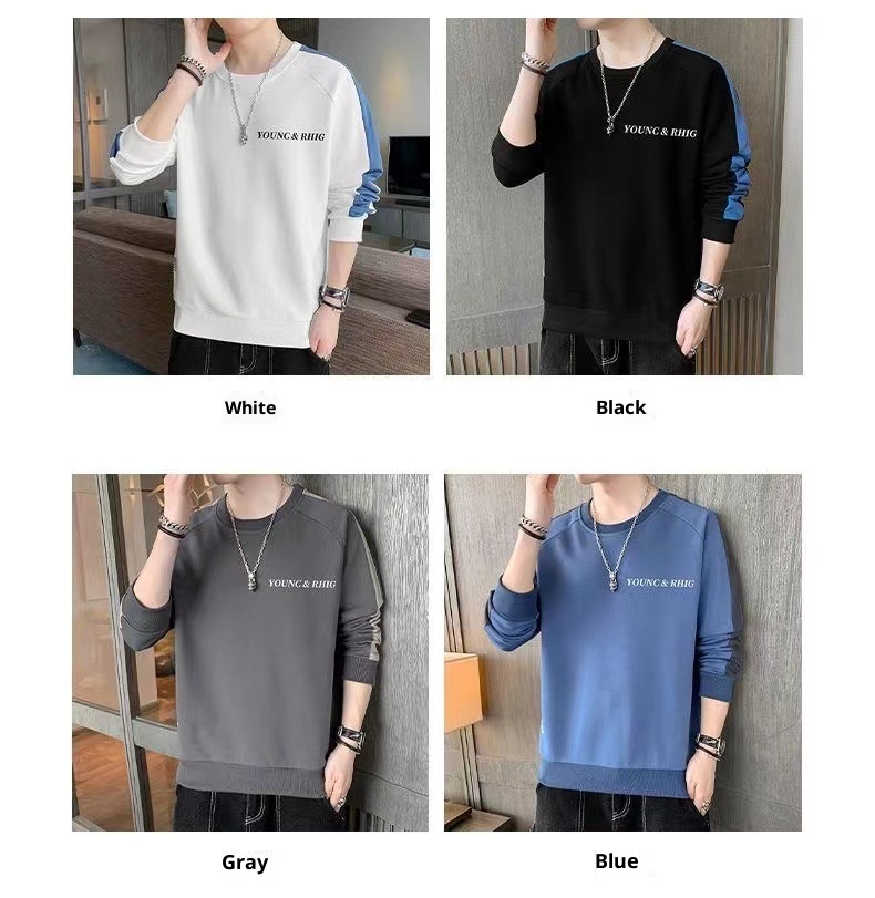 Ragazzo Abbigliamento primaverile e felpa transfrontaliero alla moda Camicia a maniche lunghe ampia Strato di base versatile Stile coreano Autunno_voghion.com