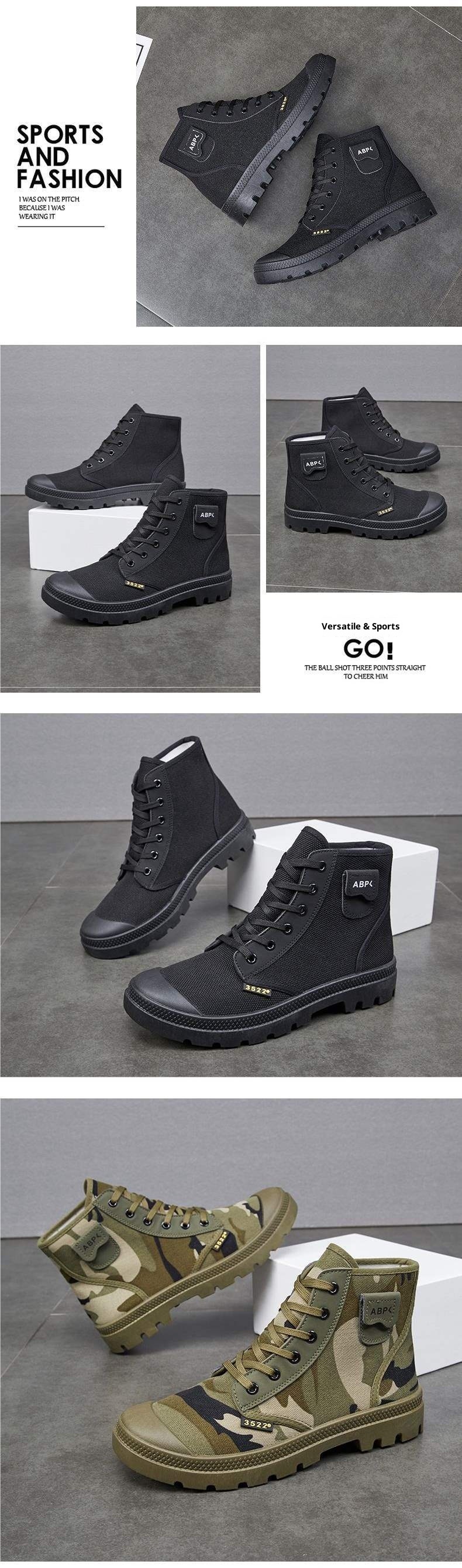 ShoeGlobe 3522 Scarponi da trekking da uomo alti, foderati in pile, caldi, in cotone, antifreddo, leggeri, resistenti all'usura, antiscivolo, per la sicurezza sul lavoro_voghion.com